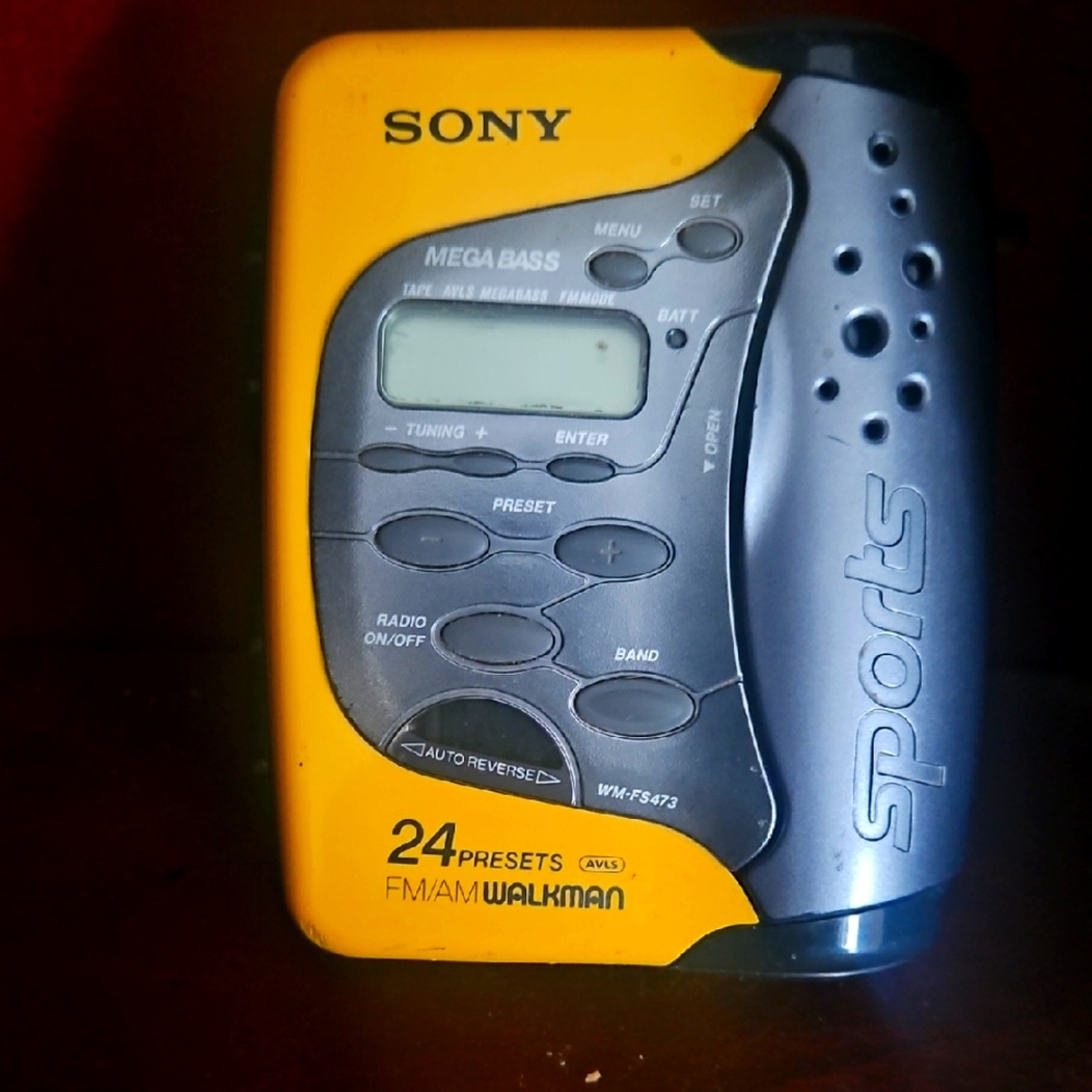 Sony Yellow and Gray Sports Walkman
